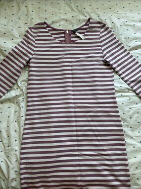 Striped casual knee length dress